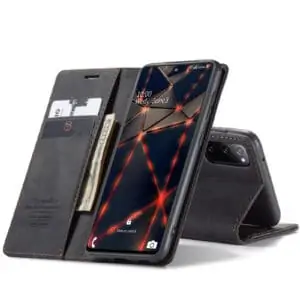 Caseme retro Book Cover Samsung S20 FE Zwart