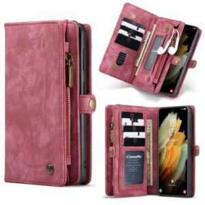 Caseme vintage Wallet Hoesje Samsung S21 Plus – Rood