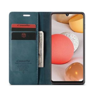 CaseMe Retro Bookcase Hoesje Samsung Galaxy A42 - Blauw 4