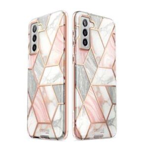 COSMO 360° Backcover Hoesje Met Screen Protector Samsung S21 Plus - Marble Wit 5