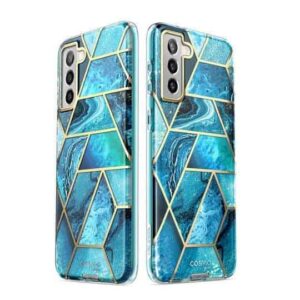 COSMO 360° Backcover Hoesje Met Screen Protector Samsung S21 - Marble Ocean 6