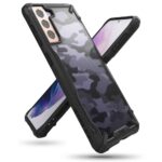 variatie Ringke Fusion X Design Backcover Hoesje Samsung S21 Plus – Zwart Camo