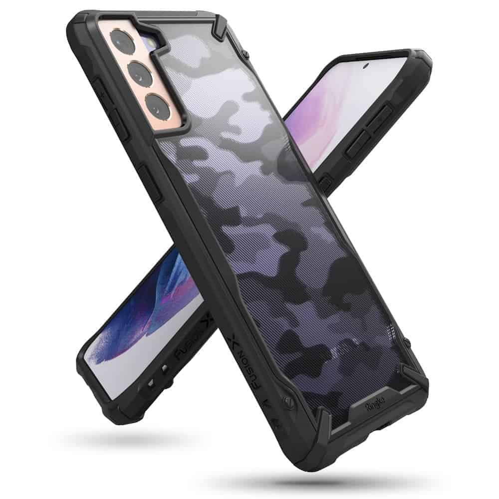 Ringke Fusion X Design Backcover Hoesje Samsung Galaxy S21 – Zwart Camo 1 Ringke Fusion X Design Backcover Hoesje Samsung Galaxy S21 - Zwart Camo 1