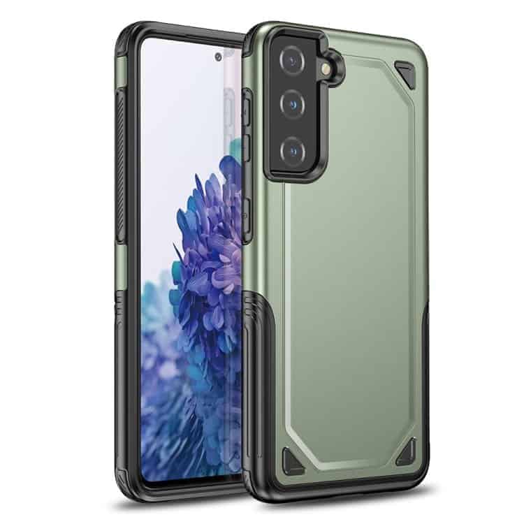 FONU Hybrid Armor Back Cover Telefoonhoesje Samsung Galaxy S21 - Groen