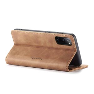 CaseMe Retro Bookcase Hoesje Samsung Galaxy S20 FE (Fan Edition) - Bruin 4