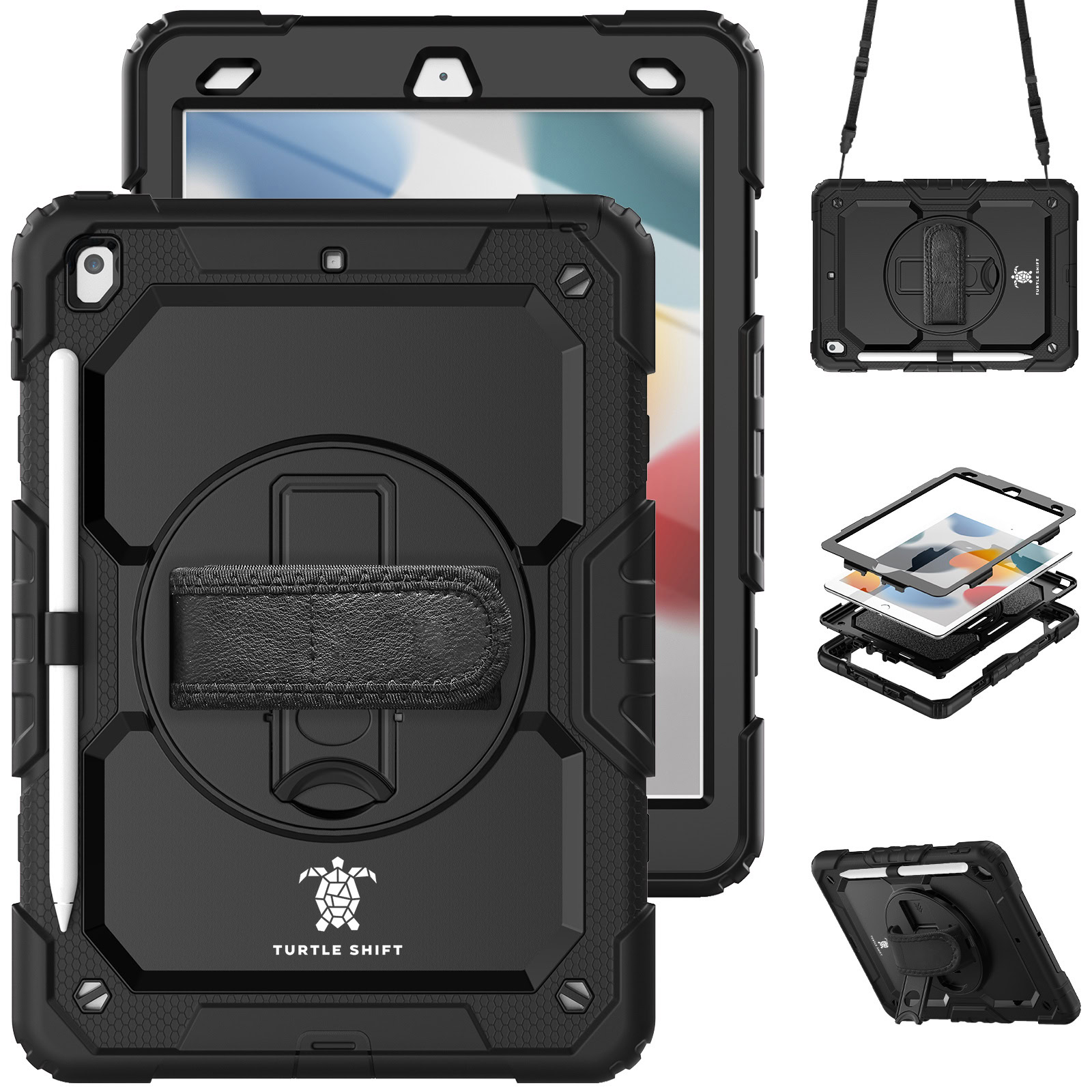 Turtle Shift Extreme Protection 360 Backcase Hoes iPad 9 2021 iPad 8 2020 iPad 7 2019 – 10.2 inch – Zwart 1 Turtle Shift Extreme Protection 360 Backcase Hoes iPad 9 2021 iPad 8 2020 iPad 7 2019 – 10.2 inch – Zwart 1