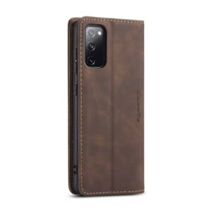 CaseMe Retro Bookcase Hoesje Samsung Galaxy S20 FE (Fan Edition) - Donkerbruin 3