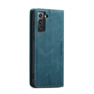 CaseMe Retro Bookcase Hoesje Samsung Galaxy S21 - Blauw 3