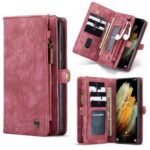 variatie Caseme vintage Wallet Hoesje Samsung S21 Plus – Rood