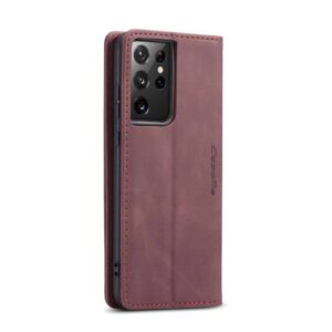 CaseMe Retro Bookcase Hoesje Samsung Galaxy S21 Ultra - Paars 3