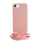 variatie Fonu Siliconen Back Case met Touw iPhone 8 – 7 – SE (2022 / 2020) – Pink Sand