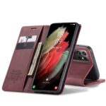 variatie Caseme retro Booklet Case Samsung S21 Ultra – Paars