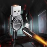 Baseus Geweven Nylon USB naar Lightning Gaming Kabel 1M - 2,4 A 7