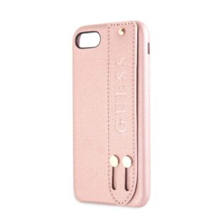 GUESS Strap Backcover Hoesje iPhone 8 7 SE (2020) - Roségoud v3