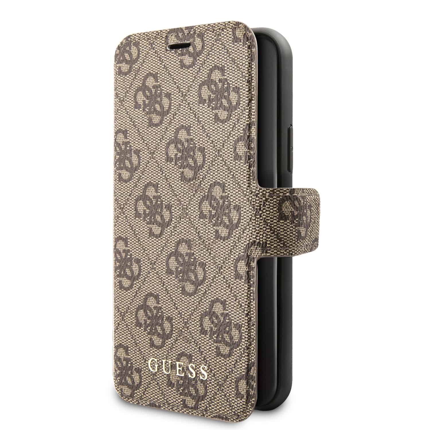 Guess Logo Bookcase Telefoonhoesje iPhone 11 - Bruin