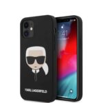 variatie Karl LAGERGELD Karl Siliconen hoesje iPhone 12 Mini – Zwart