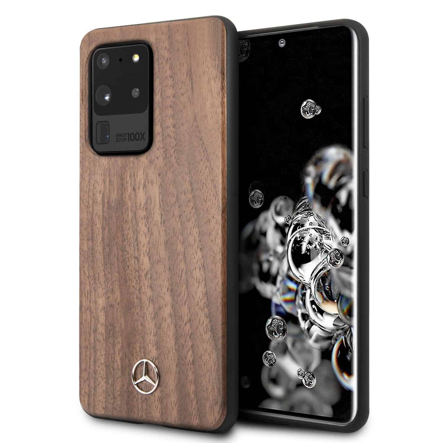 Mercedes Walnut Wood Telefooncover Samsung Galaxy S20 Ultra