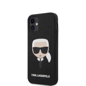 KARL LAGERGELD Karl Siliconen Backcover Hoesje iPhone 12 Mini - Zwart 2