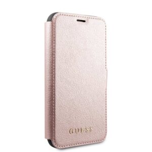 GUESS Iridescent Bookcase Hoesje iPhone 12 iPhone 12 Pro - Roségoud v3