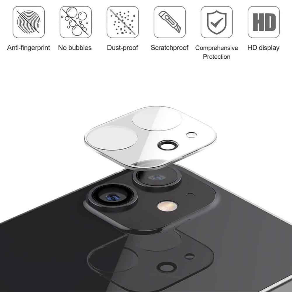 Fonu Camera Lens Glasbescherming iPhone 12 Mini - Transparant