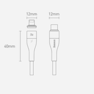 Baseus Geweven Nylon USB naar USB-C Magnetische Fast Charge Kabel 1M - 20W 10