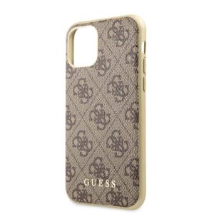 GUESS Logo Backcover Hoesje iPhone 11 Pro - Bruin v4