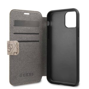 GUESS Logo Bookcase Hoesje iPhone 11 Pro - Bruin v3