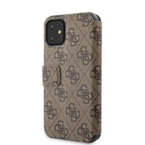 GUESS Logo Bookcase Hoesje iPhone 11 - Bruin v4