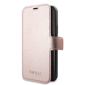 GUESS Iridescent Bookcase Hoesje iPhone 12 iPhone 12 Pro - Roségoud v2