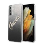 variatie Guess Glitter vintage Hoesje Samsung Galaxy S21 Plus – Zwart