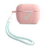 variatie GUESS Vintage Siliconen AirPods Pro Case – Roze