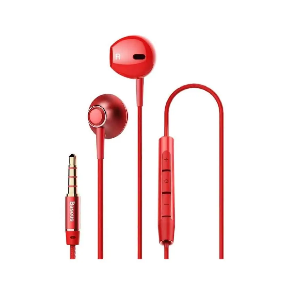 Baseus Encok H06 Oordopjes - 3,5mm Aux-Plug - Rood 1