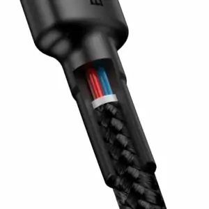 Baseus Geweven Nylon USB-C naar USB-C Fast Charge Kabel 2M - Grijs - 3A Max 4