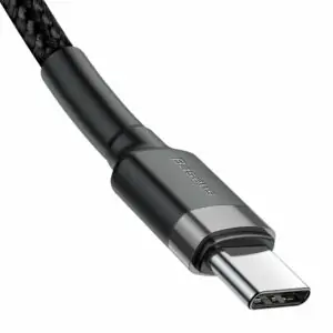 Baseus Geweven Nylon USB-C naar USB-C Fast Charge Kabel 2M - Grijs - 3A Max 5