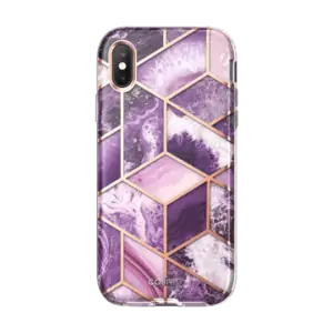 COSMO 360° Backcover Hoesje Met Screen Protector iPhone XS - Marble Ameth 2