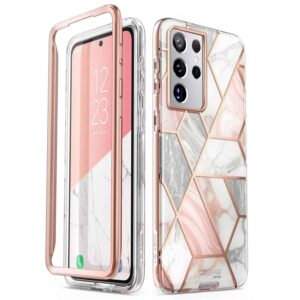 Cosmo Back Case Samsung S21 Ultra – Marmer Wit