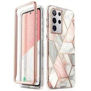 Cosmo Back Case Samsung S21 Ultra – Marmer Wit