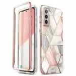 variatie Cosmo hoesje Samsung S21 – Marble Wit