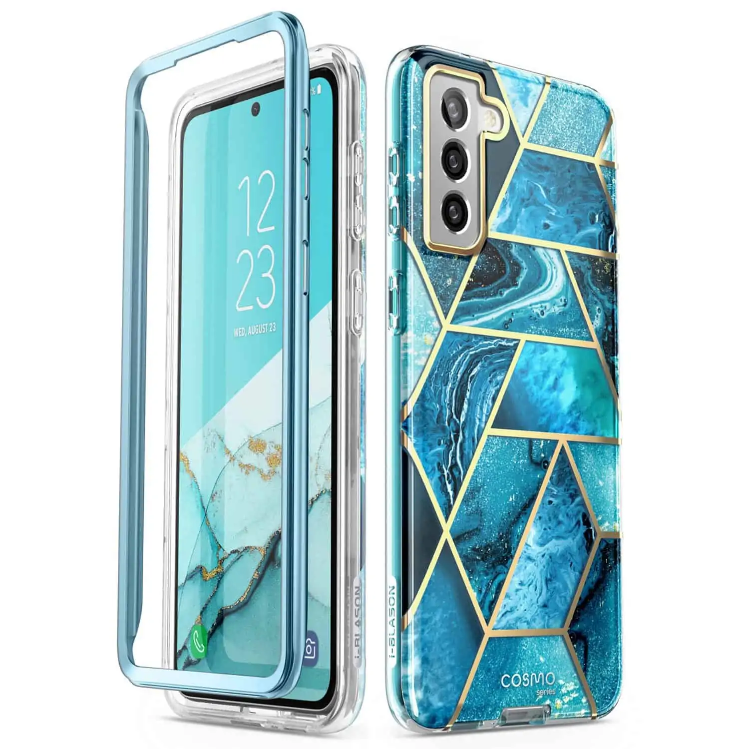COSMO Backcover Smartphonehoesje Samsung S21 - Marble Oceann