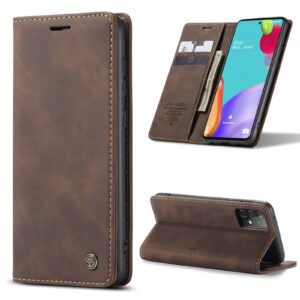 CaseMe Retro Bookcase Hoesje Samsung Galaxy A52 A72 - Donkerbruin 1