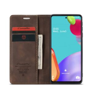 CaseMe Retro Bookcase Hoesje Samsung Galaxy A52 A72 - Donkerbruin 3