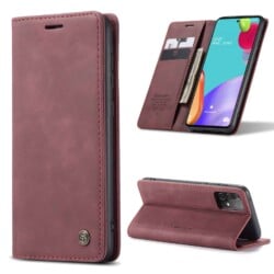 Caseme retro Book Cover Samsung A72 - Paars