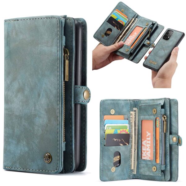 CaseMe Vintage Wallet Hoesje Samsung Galaxy A52 A72 - Blauw 1