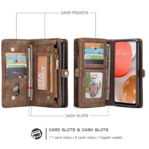 CaseMe Vintage Wallet Hoesje Samsung Galaxy A52 A72 - Bruin 3