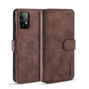Dg.ming Bookcase Hoesje Samsung Galaxy A52s – A52 – Dark Brown