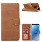variatie Fonu Booktype Hoesje Samsung Galaxy S9 – Lichtbruin