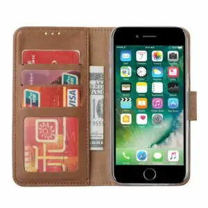 FONU Bookcase Hoesje iPhone 8 - Lichtbruin 2
