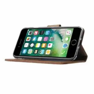 FONU Bookcase Hoesje iPhone 8 - Lichtbruin 3
