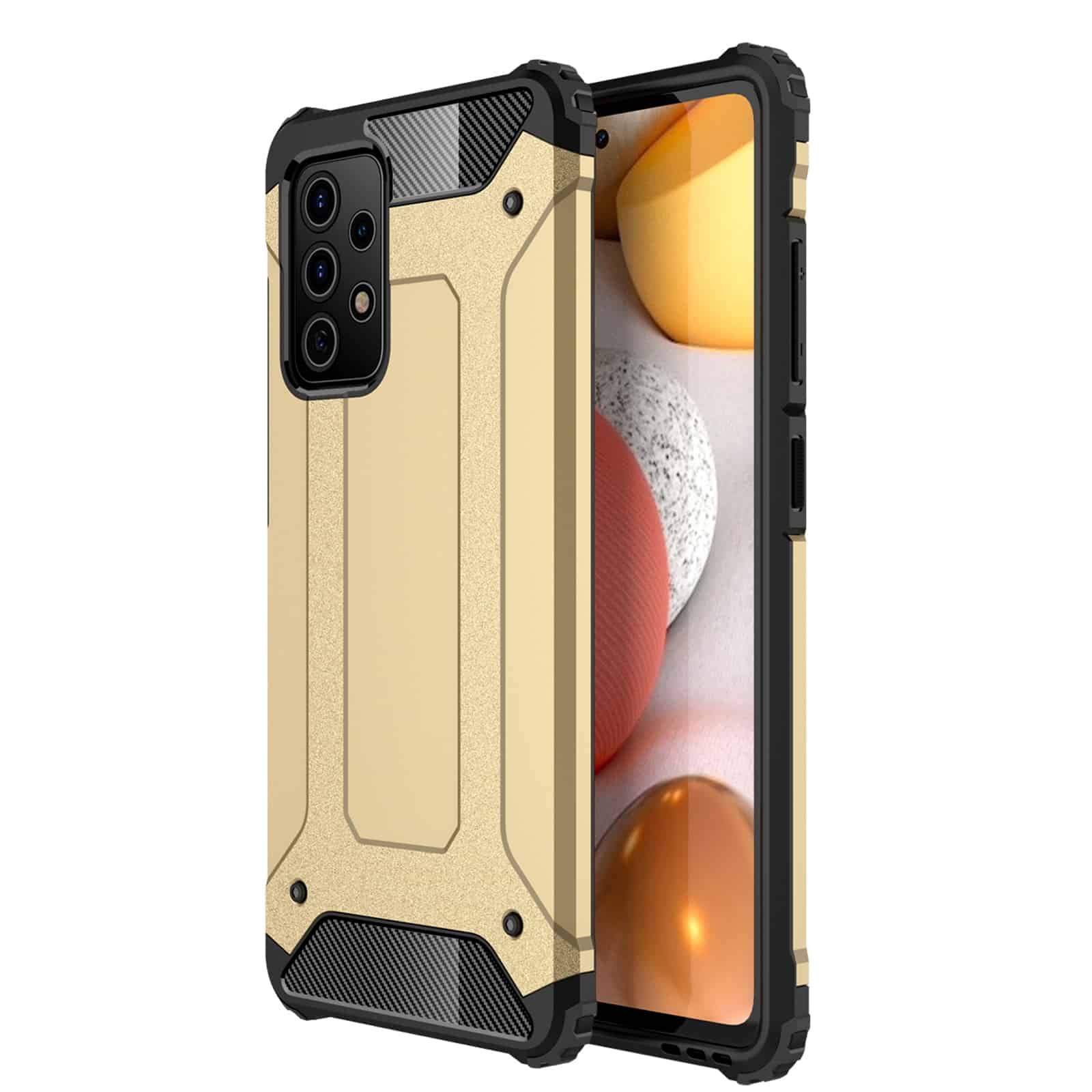 Hybride Schild Smartphonehoesje Galaxy A52s - A52 - Gold