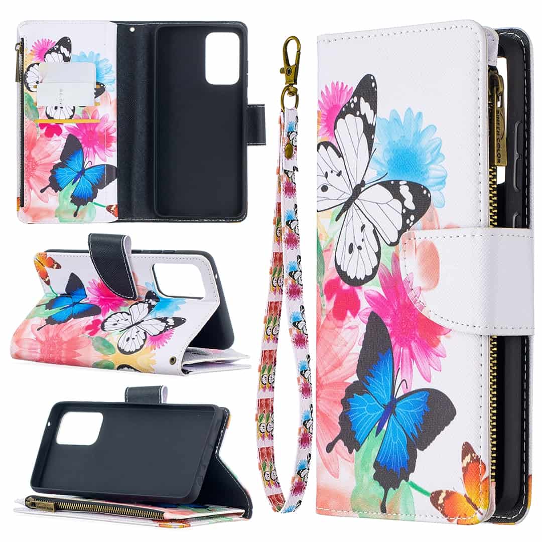 Portemonnee Case Samsung Galaxy A52s - A52 - Vlinder